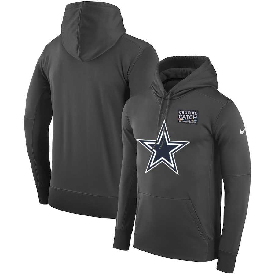 Men's Dallas Cowboys Anthracite Nike Crucial Catch Performance Hoodie,We sell and wholesale Men's Dallas Cowboys Anthracite Nike Crucial Catch Performance Hoodie on line form chian!